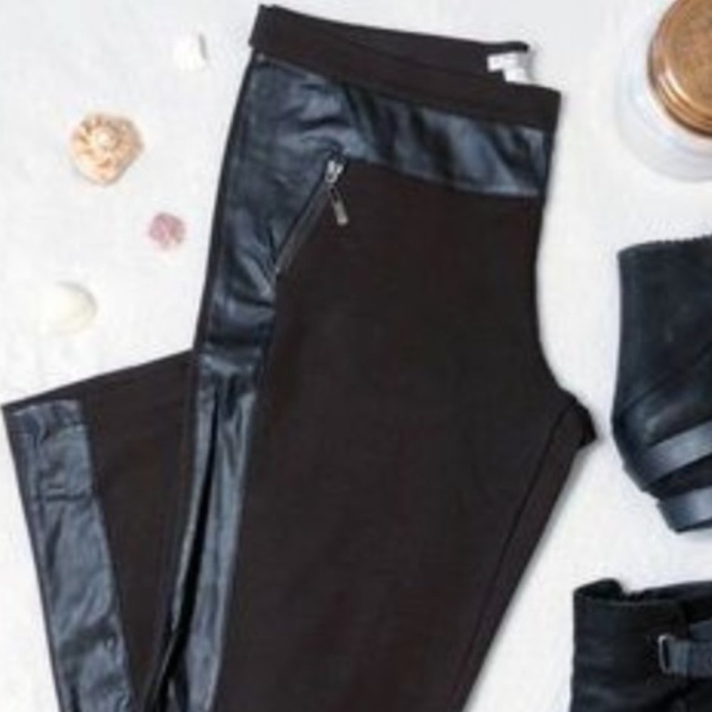 Alberto Makali Textured Faux Leather Skinny Pants